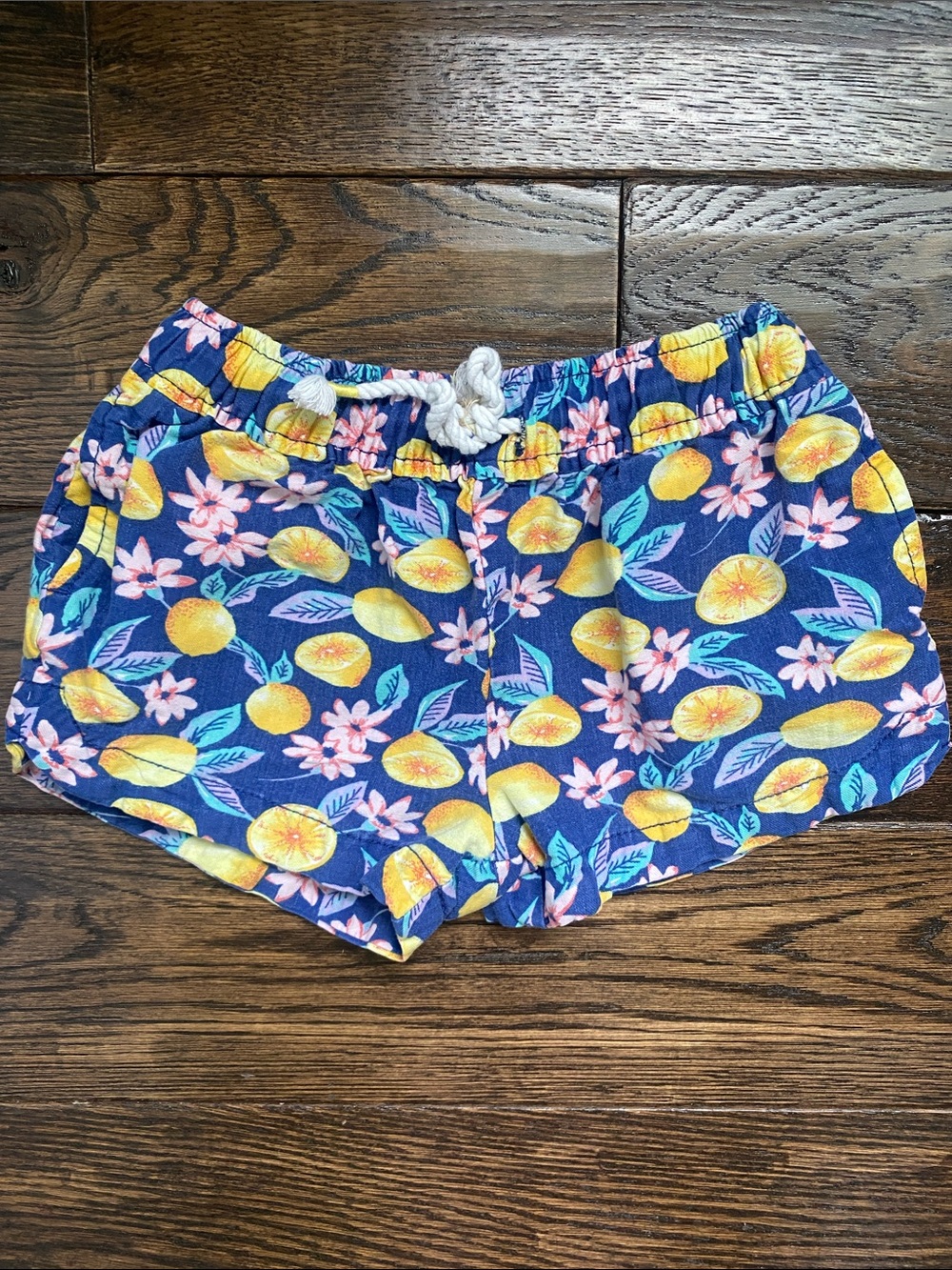 OshKosh B'gosh Navy Lemon Print Drawstring Shorts
